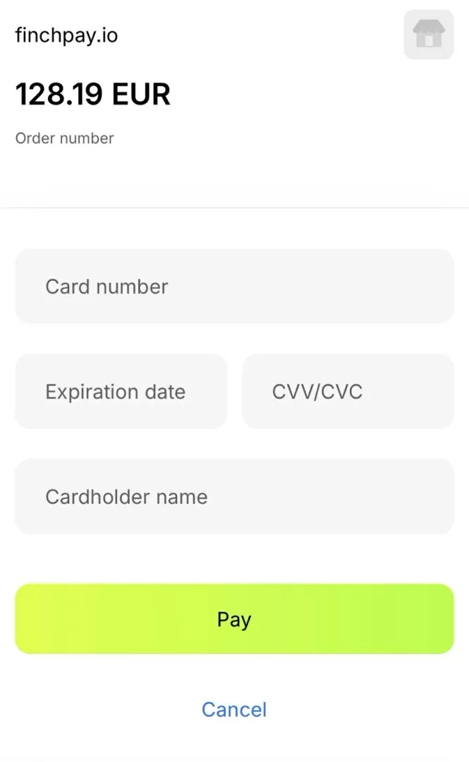 カード情報入力 → 「Pay」をタップ